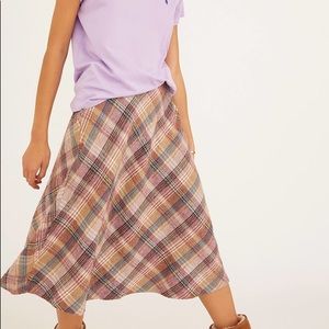 Urban Outfitters Vintage Plaid Midi Skirt